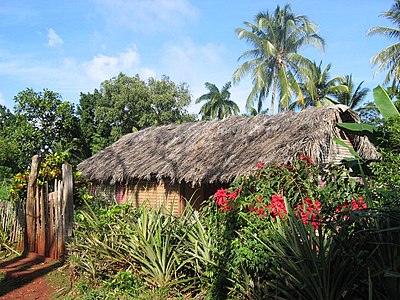 A cabin on the hillridge to the south of Baracoa, Cuba