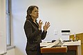 Executive Vice Chancellor Emily A. Carter, distinguished professor of chemical and biomolecular engineering at UCLA. Picture taken at a town hall at UCLA Luskin in Los Angeles in Fall 2019.jpg