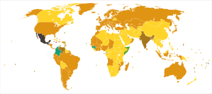 Worldwide map of copyright term length