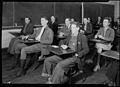 "A view of a group of applicants at the High School building, Clinton, Tennessee, ready to take the examination for... - NARA - 532812.jpg