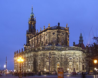 The Catholic Church of the Royal Court of Saxony (Hofkirche) - cathedral in Dresden
