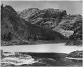 "A bulge in the ice at Hell Gate on the Columbia River caused by the accumulation of floe ice piling up at this point." - NARA - 294272.tif