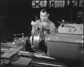 "An unidentifed Chinese-American worker whose parents are in China. US Navy Yard, Mare Island, CA." - NARA - 296894.tif