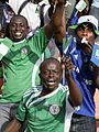 Nigerian fans at 2009 World Cup qualifying match.jpg