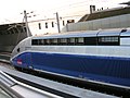 Avant de la rame de TGV Euroduplex (2N2) numéro 4703 stationnée en gare de Belfort - Montbéliard TGV