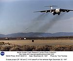 Eclipse project QF-106 and C-141A takeoff on first tethered flight December 20, 1997 (4858565186).jpg