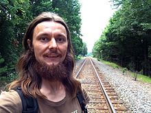 2014-06-27 Ildar Sagdejev on railroad in Durham.jpg