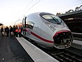 Rame de train à grande vitesse allemande ICE type DB 407 ou Velaro D stationnée en gare de Besançon Franche-Comté TGV
