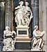 Frari (Venice) nave left - Monument to Doge Giovanni Pesaro - Concord and Justice below Wealth and Study by Josse de Corte.jpg