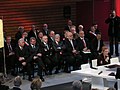 Nathalie Kosciusko-Morizet s'exprimant lors de l'inauguration de la gare de Besançon Franche-Comté TGV, en présence de personnalités politiques invitées