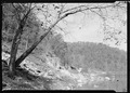 "A view of the test drilling shaft and the shop at the Norris Dam site on Clinch River." - NARA - 532692.tif