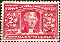 Thomas Jefferson, 2¢