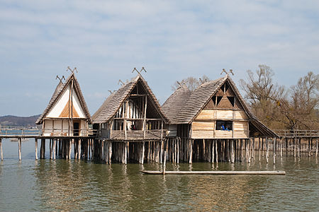 Stilt houses in Unteruhldingen at Lake Constance