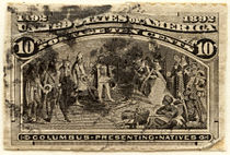 Columbus Presenting Natives, 10¢