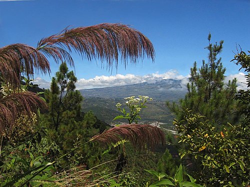 Near Orosí (behind the grass in the valley), Costa Rica