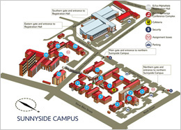 Map of Unisa Sunnyside campus